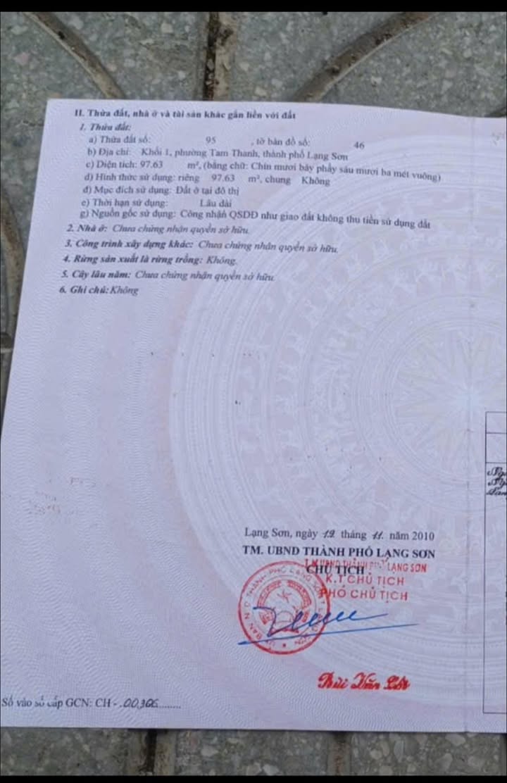 Nhà 3 tầng khu phố Muối, Tam Thanh, Lạng Sơn 97.6m² - Vị trí kinh doanh đắc địa!