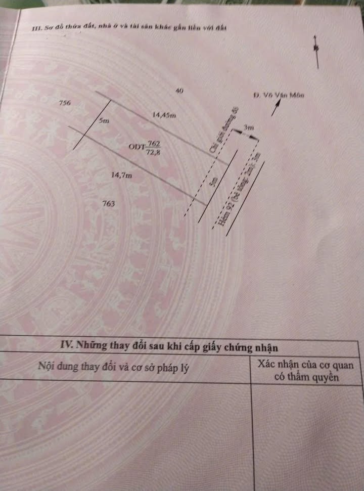 Bán lô đất Hẻm 3m Võ Văn Môn, Phường 1, Tân An - Giá 1.2 tỷ thương lượng!