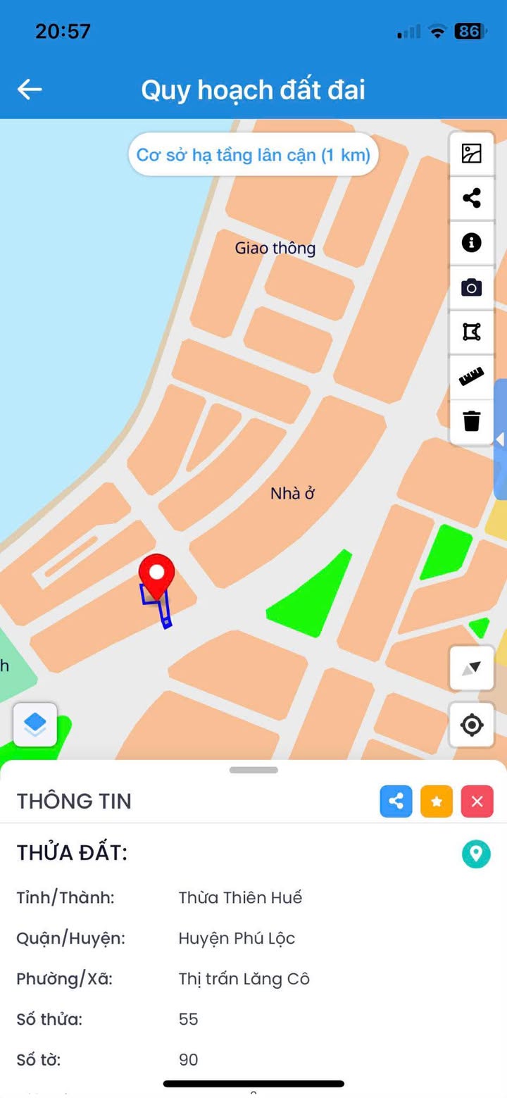 Đất nền mặt tiền Quốc lộ 1, Lăng Cô, Huế 641m² giá 3.2 tỷ - Cơ hội đầu tư hấp dẫn!