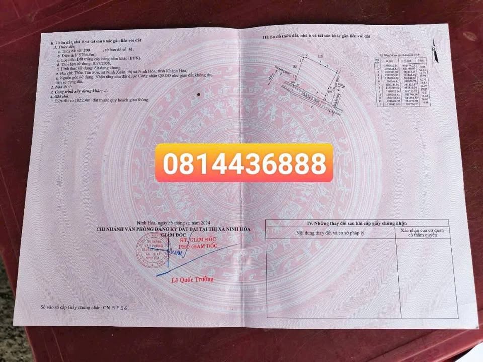 Đất nền Ninh Xuân 5766m² giá 7.5 tỷ - Sát bên khu công nghiệp!