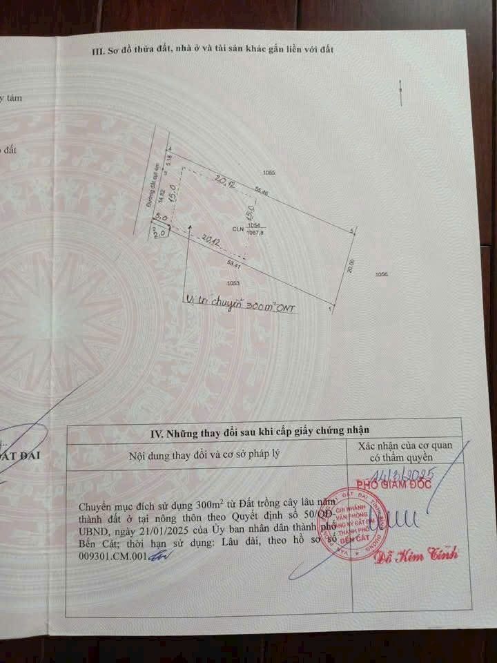 Đất nền Phú An, Bến Cát 1100m² giá 3 tỷ - Đầu tư lý tưởng cho tương lai!