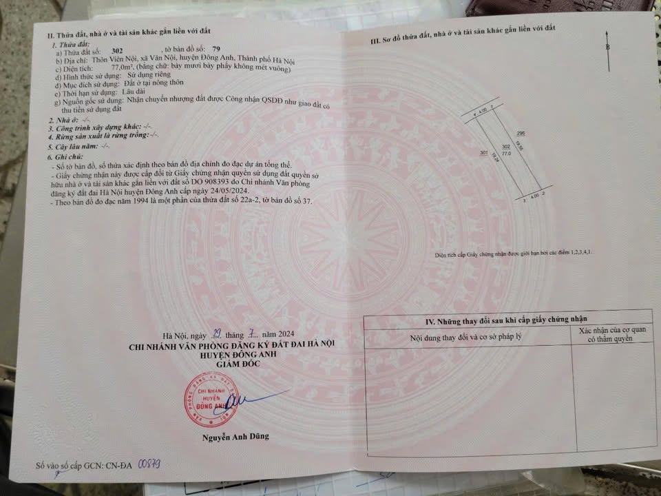 Đất Viên Nội 77m² giá 385 triệu - Gần ô tô tránh nhau 20m