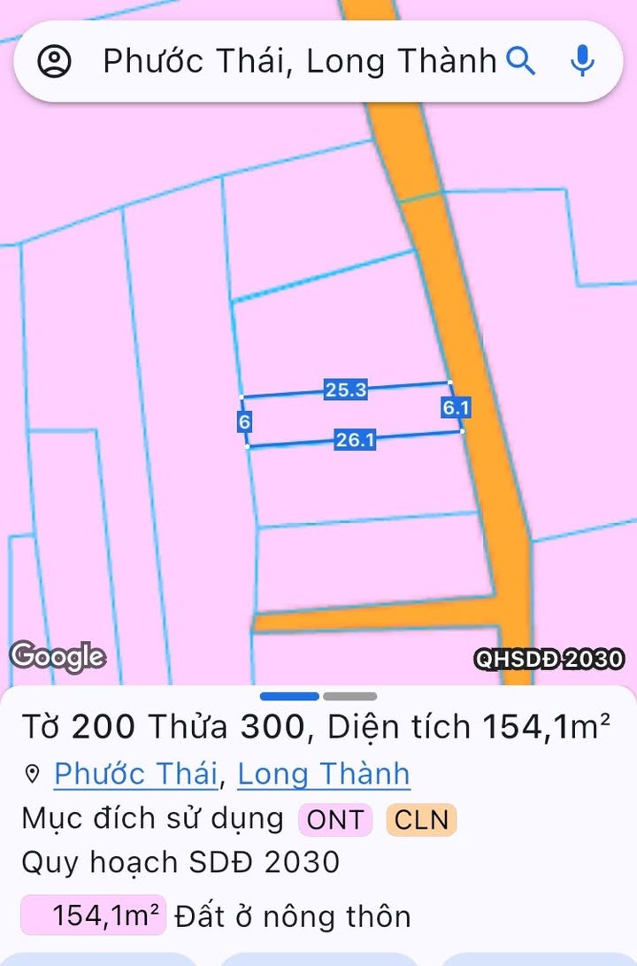 Đất nền thổ cư 144m² tại Phước Bình, Long Thành - Giá chỉ 1.4 tỷ!