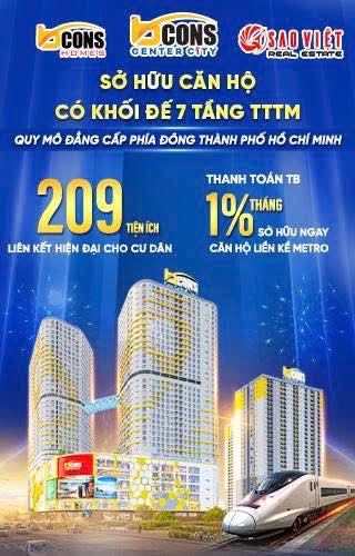 Căn hộ Bcons Center City Dĩ An 52m² giá chỉ từ 2.5 tỷ - Sở hữu ngay với chính sách ưu đãi hấp dẫn!