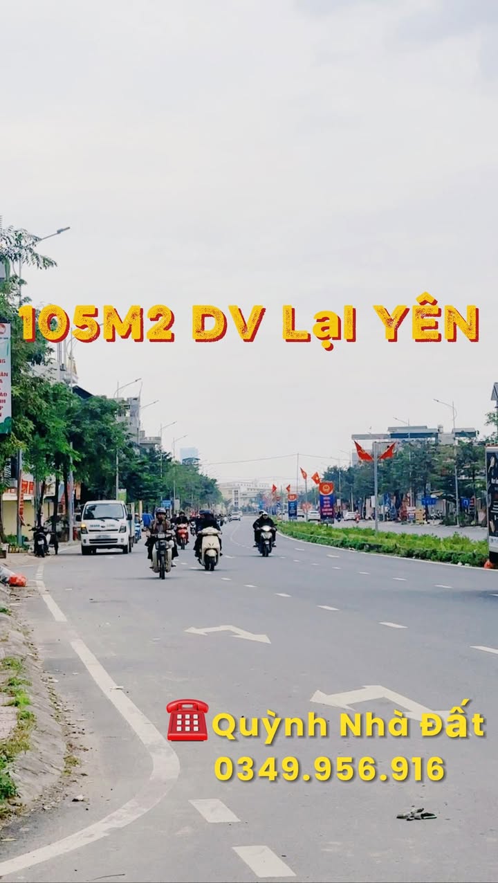 Đất dịch vụ Lại Yên 105m² giá thỏa thuận - Hướng Tây phong thủy tốt!