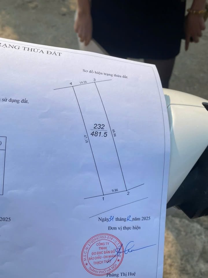 Đất nền tại xã Tân Xã, huyện Thạch Thất 481m² giá 900 triệu - Cơ hội đầu tư hấp dẫn!