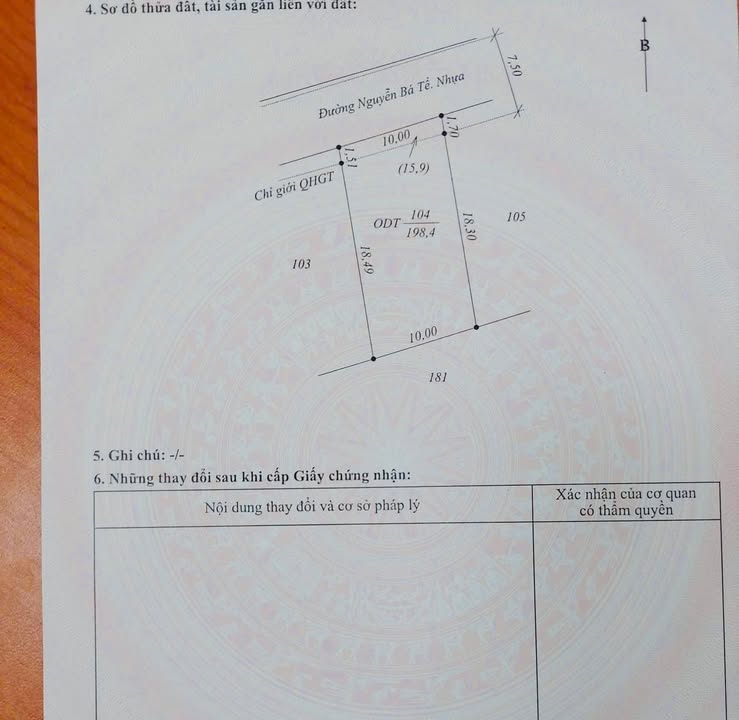 Đất nền Quang Phú 200m² giá 1.4 tỷ - Mặt tiền đường Nguyễn Bá Tể