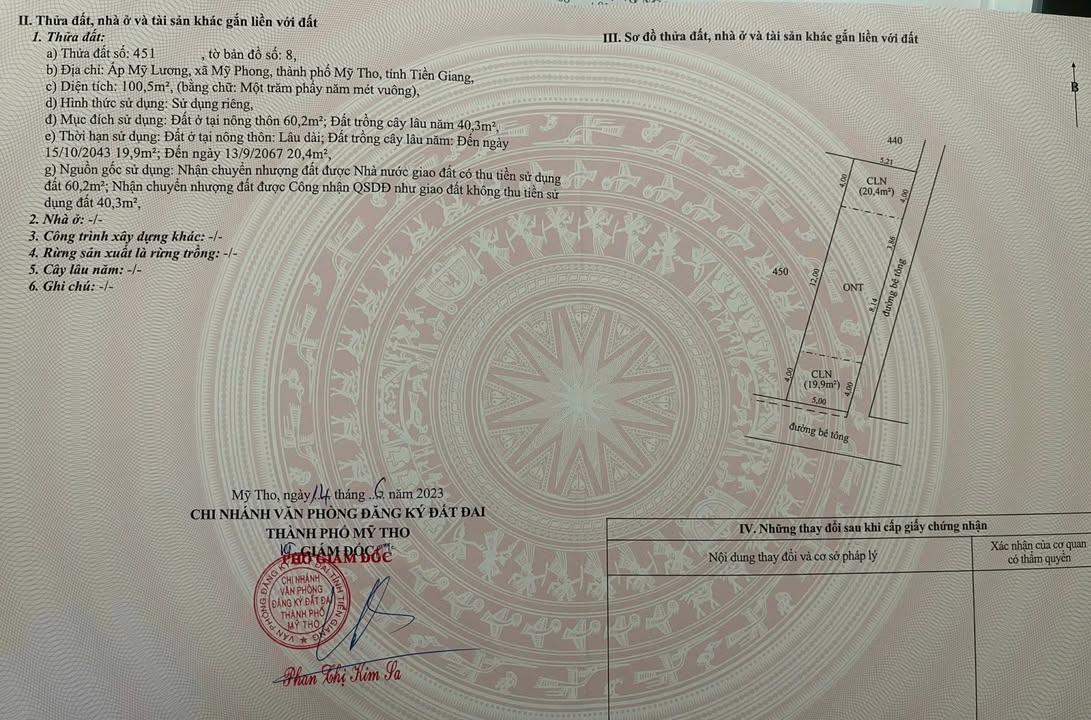 Đất xây nhà 2 mặt tiền Mỹ Lương 100m² giá 620 triệu - Đầu tư sinh lời ngay!