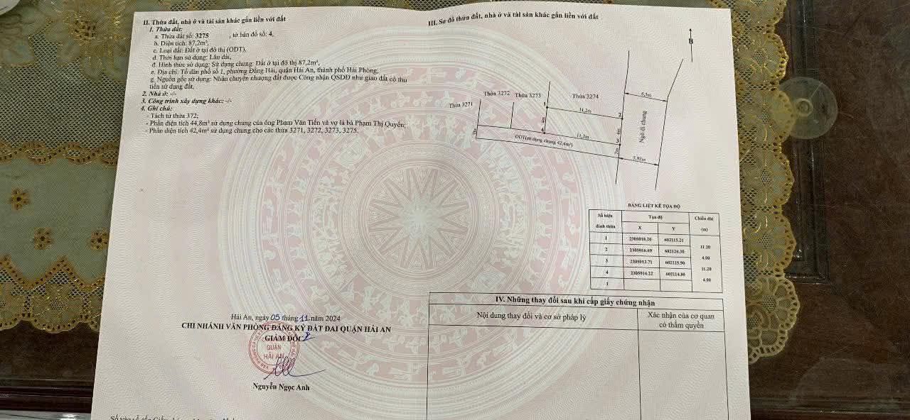 Lô đất Tái định cư Cây Lim, Đằng Hải, Hải An 45m² - Lô góc 2 mặt thoáng, giá tốt!