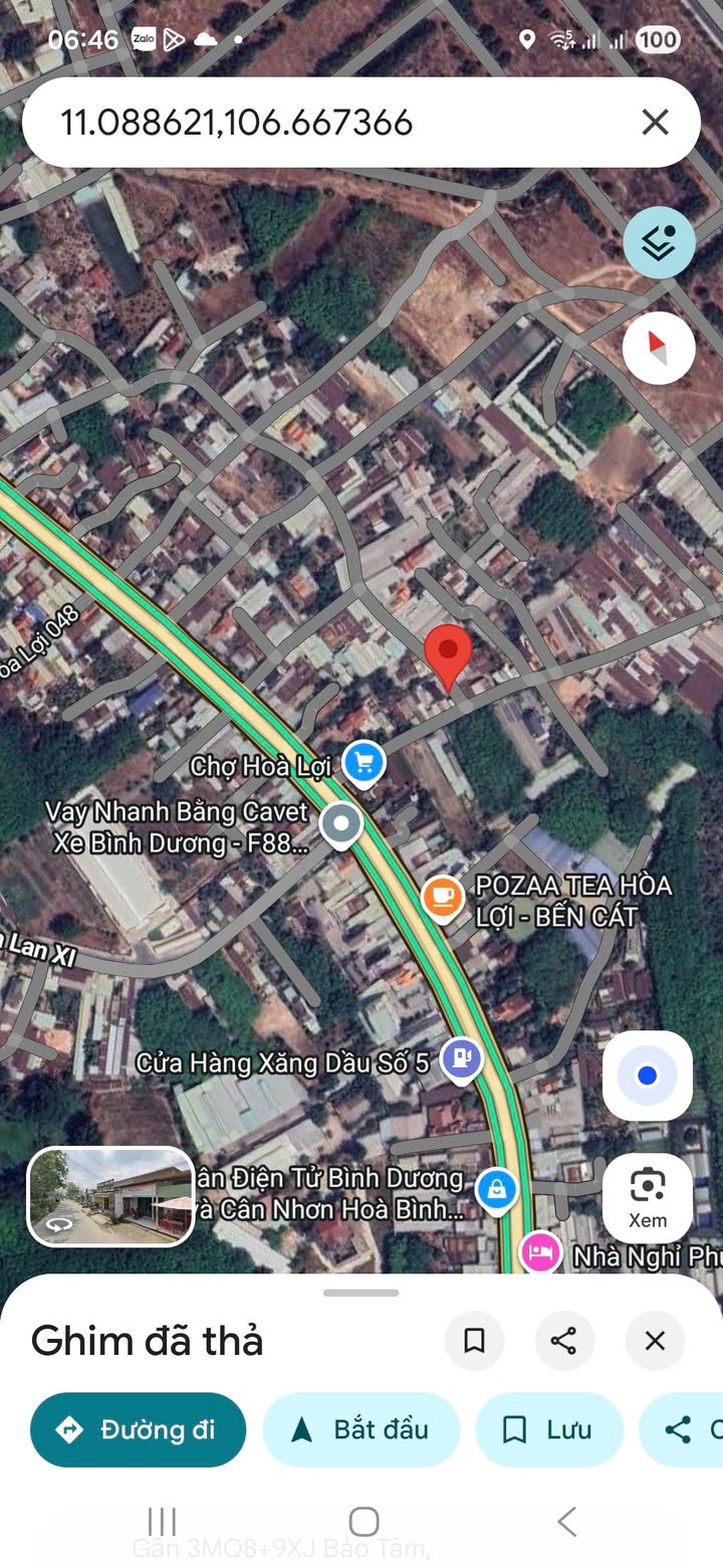 Đất thổ cư 89m² Phường Hòa Lợi, Bình Dương giá 2.2 tỷ - Cơ hội đầu tư sinh lời!