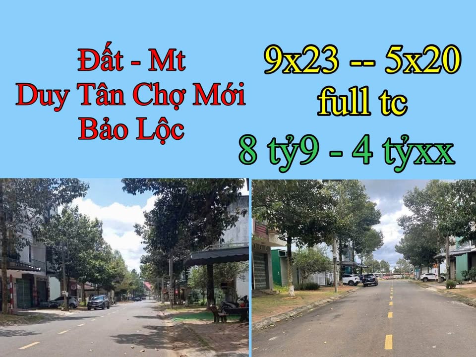 Đất mặt tiền Duy Tân Bảo Lộc 207m² giá 8.9 tỷ - Sẵn sàng giao dịch!
