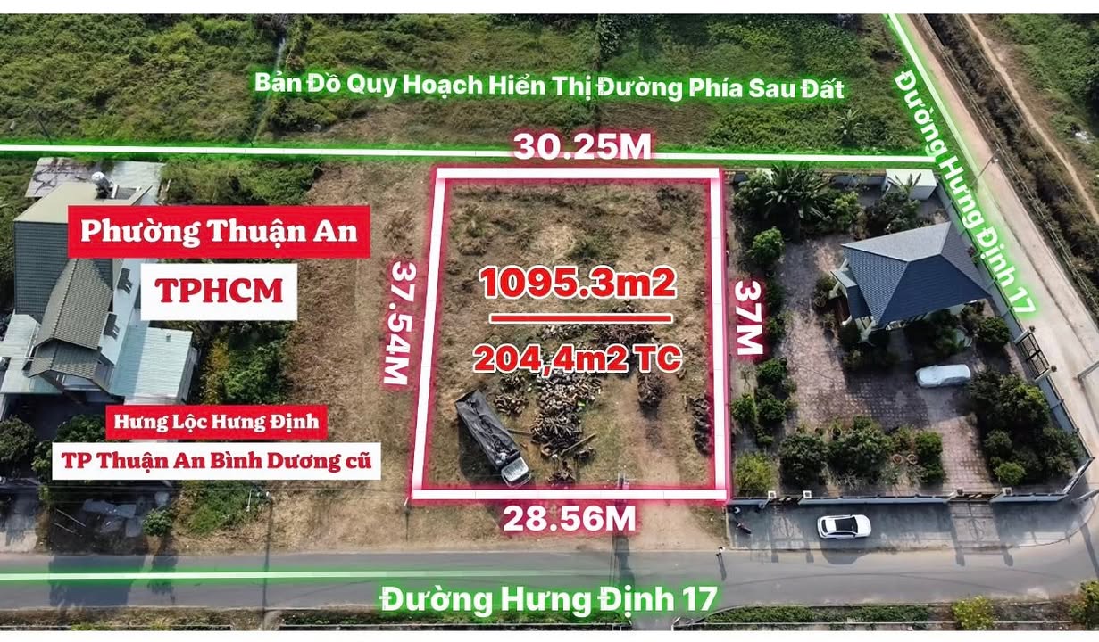 Bán gấp FrontHouse 1095m² Hưng Định, Thuận An - Giá chỉ 20 tỷ