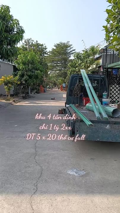 Đất thổ cư khu 4 Tân Định 100m² giá 1.2 tỷ - Vị trí đẹp, dân cư đông đúc!
