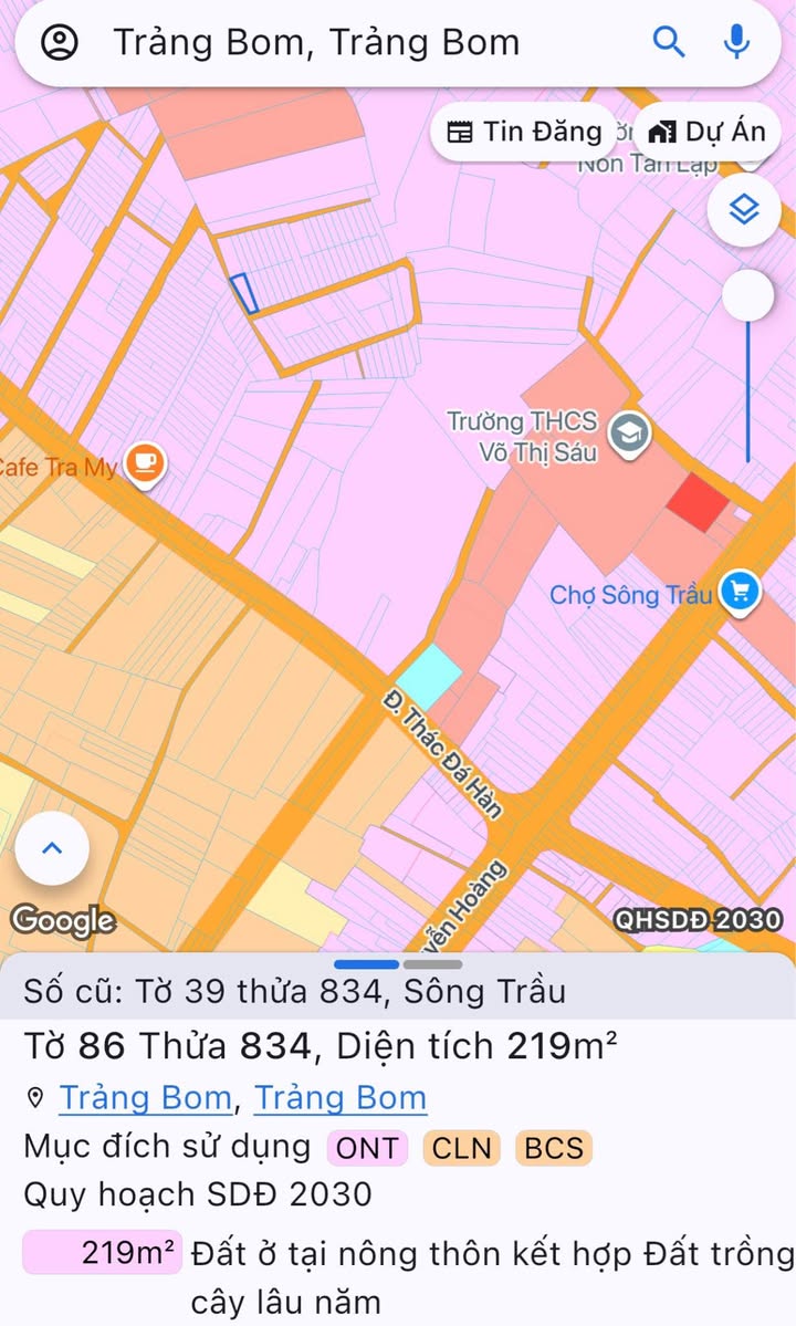 Đất nền 2 mặt tiền Ấp 5 Sông Trầu 730m² giá 1.45 tỷ - Pháp lý rõ ràng!