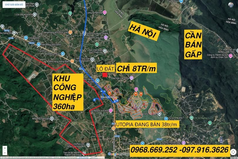 Đất nền Utopia Tây Hồ 114m² giá thỏa thuận - Mặt tiền 6m, gần khu công nghiệp