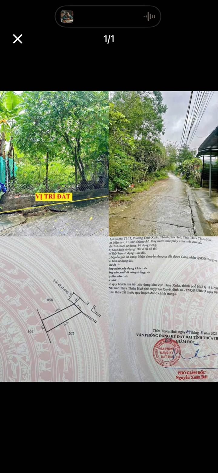 Đất kiệt ô tô Trần Thái Tông, 71.9m² giá 1.5 tỷ - Vị trí cao ráo, pháp lý rõ ràng!