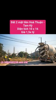 Đất 2 mặt tiền Hòa Thuận Tam Kỳ 170m² giá chỉ 1.x tỷ - Đầu tư sinh lời ngay!