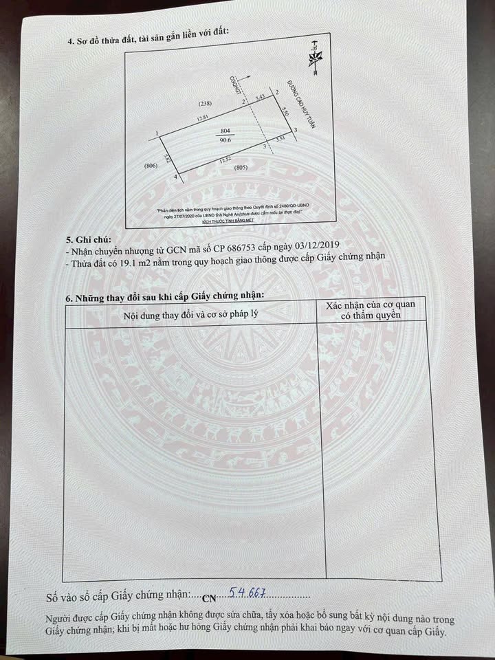 Đất nền mặt đường Cao Huy Tuân, TP Vinh, 90,6m² - Giá chỉ 3,1 tỷ, xây dựng tự do!