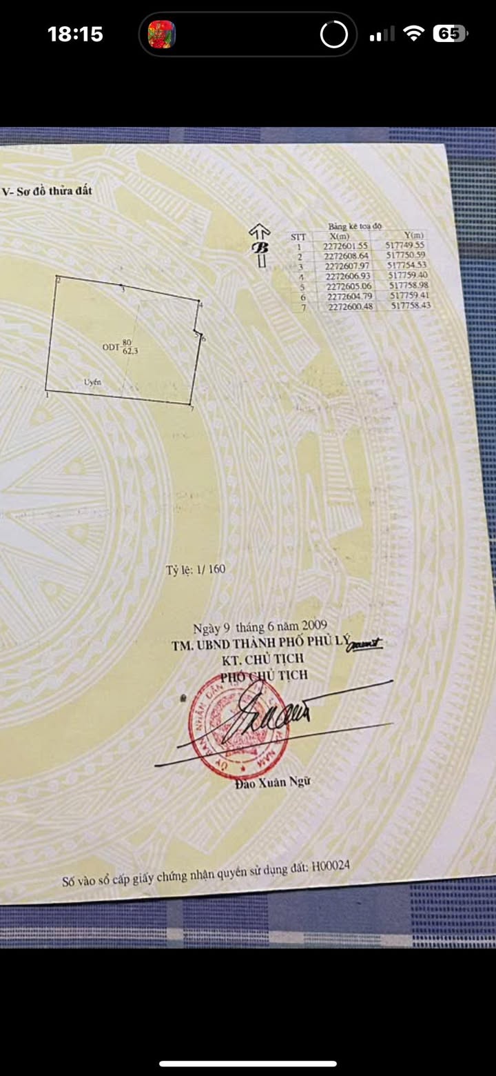 Nhà cấp 4 Phủ Lý 62m² giá tốt - Gần chợ, trường học, bệnh viện