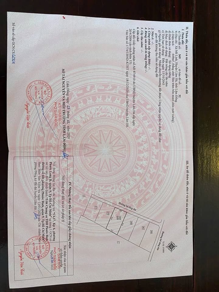 Đất mặt tiền xã Mê Linh, Lâm Hà 649m² giá 1.379 tỷ - Cơ hội đầu tư hấp dẫn!