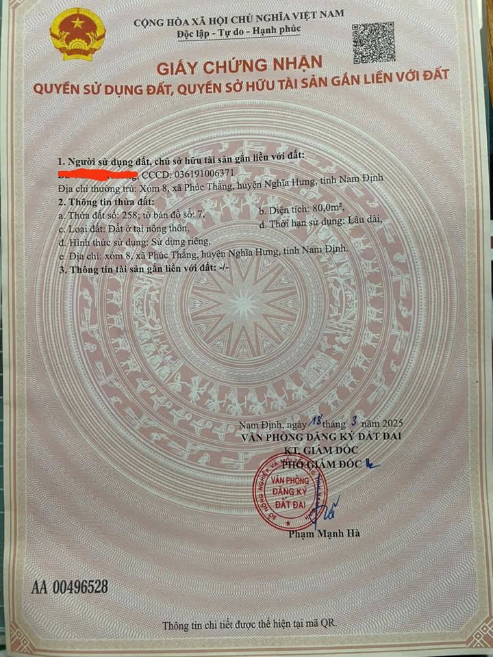 Đất thổ cư 80m² tại xóm 8, Nghĩa Thái, chỉ 1 tỷ - Cơ hội đầu tư hiếm có!