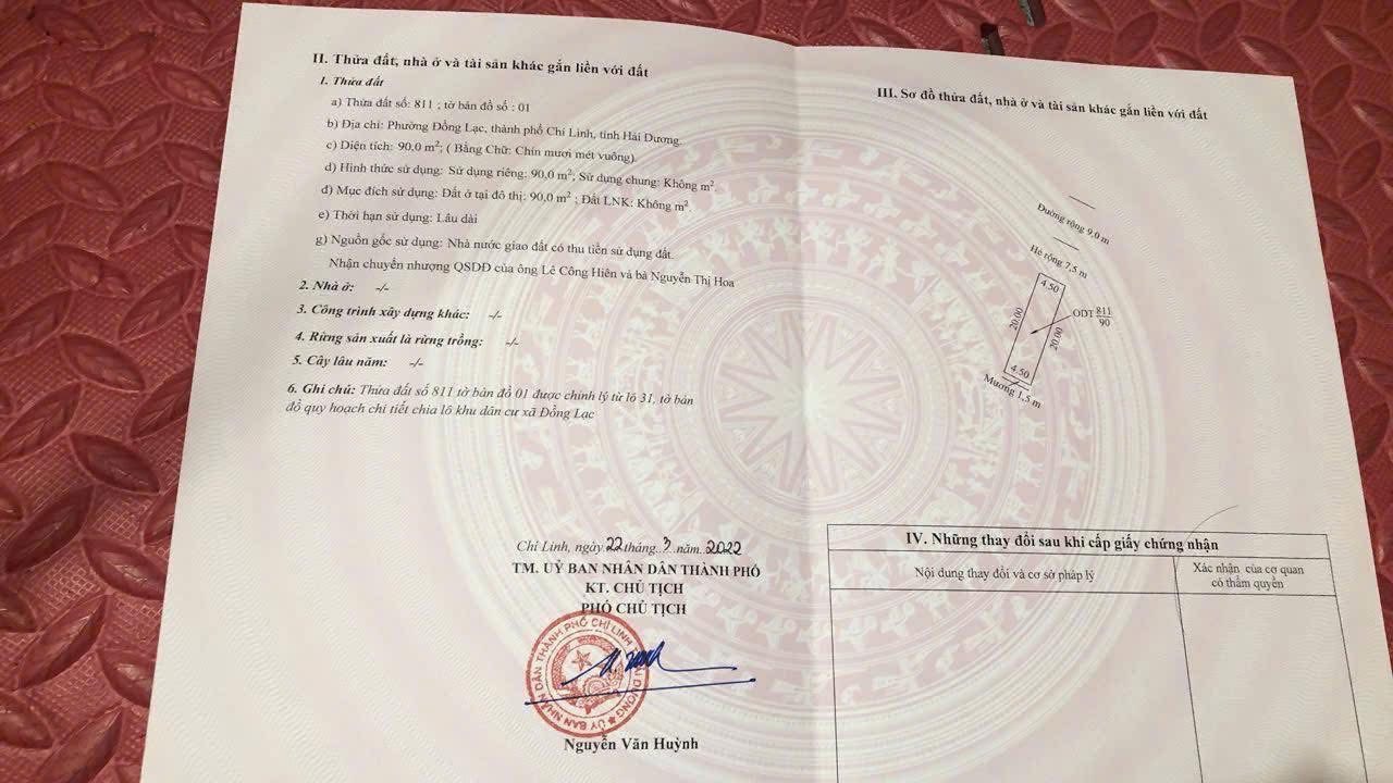 Đất bán ngay ngã tư Giang - Tân Dân, 90m² - Mặt tiền kinh doanh sầm uất!