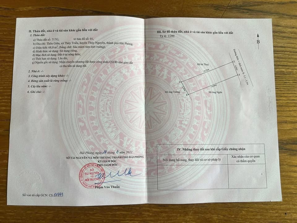 Đất nền trung tâm Thủy Triều Hải Phòng 68m² giá 1.08 tỷ - Ô tô vào tận nơi!