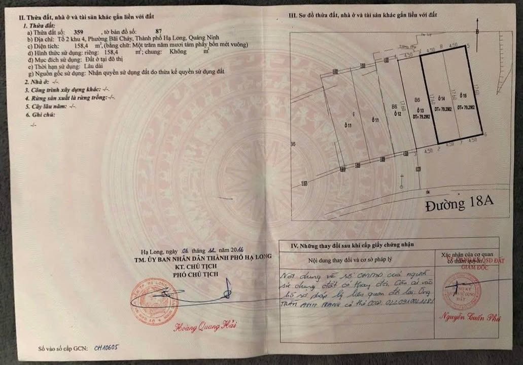 Đất nền Bãi Cháy 158.4m² giá 11.08 tỷ - Hướng biển, vị trí trung tâm