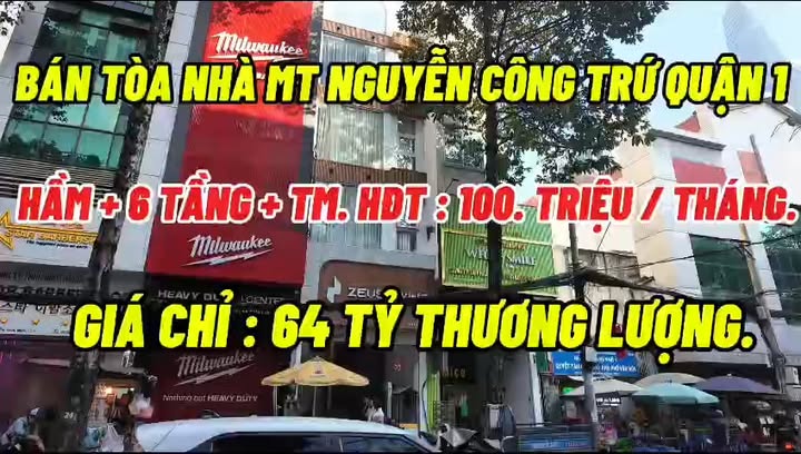 Bán Tòa Nhà MT Nguyễn Công Trứ Quận 1, 79.2m² giá 64 tỷ - Đầu tư sinh lời ngay!