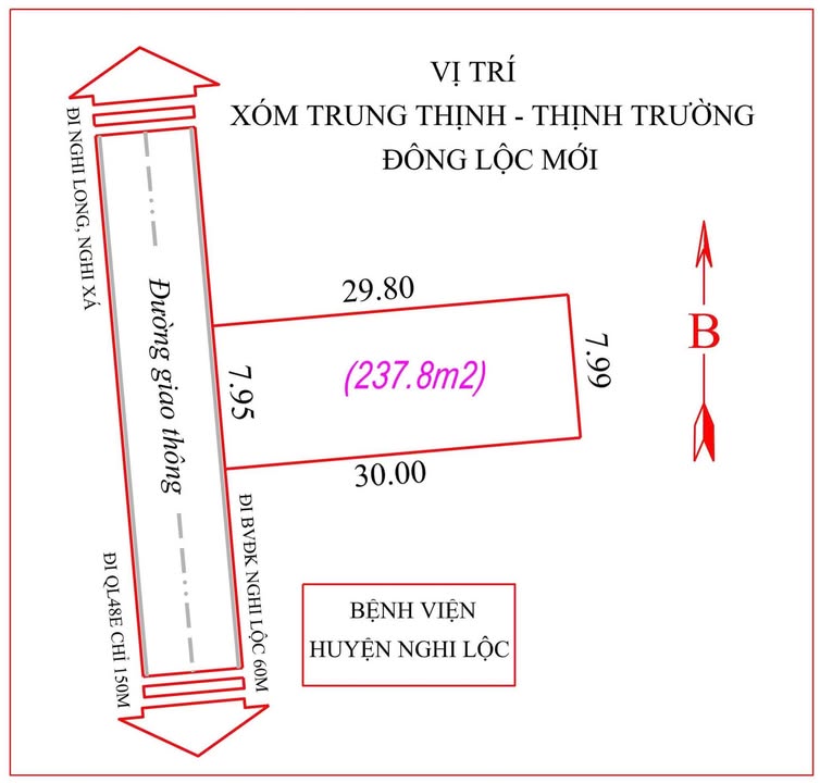 Đất ở Xã Nghi Thịnh, Huyện Nghi Lộc 200m² chỉ 1 tỷ - Cơ hội đầu tư hấp dẫn!
