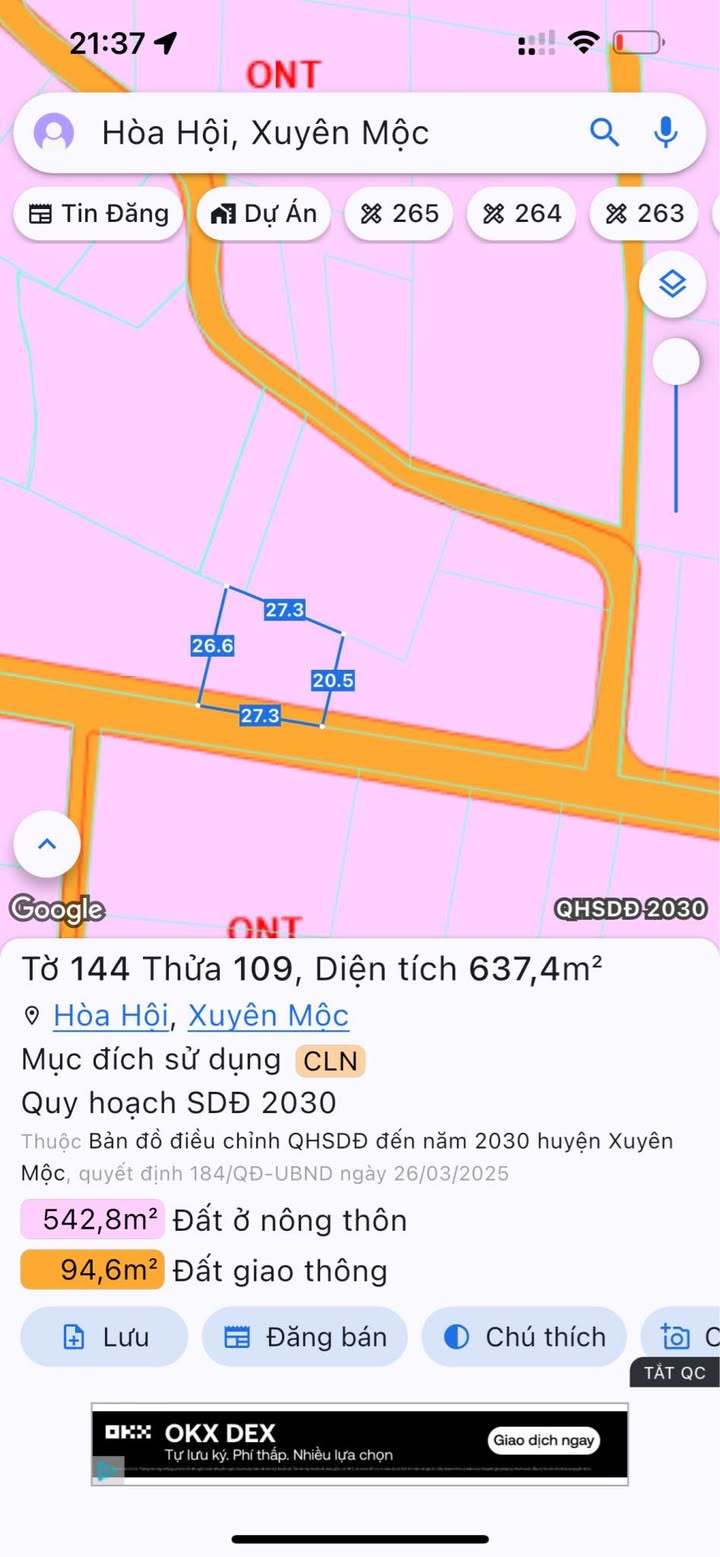 Đất nền Hòa Hội, Xuyên Mộc 702m² giá 1.89 tỷ - Đầu tư sinh lời hấp dẫn!