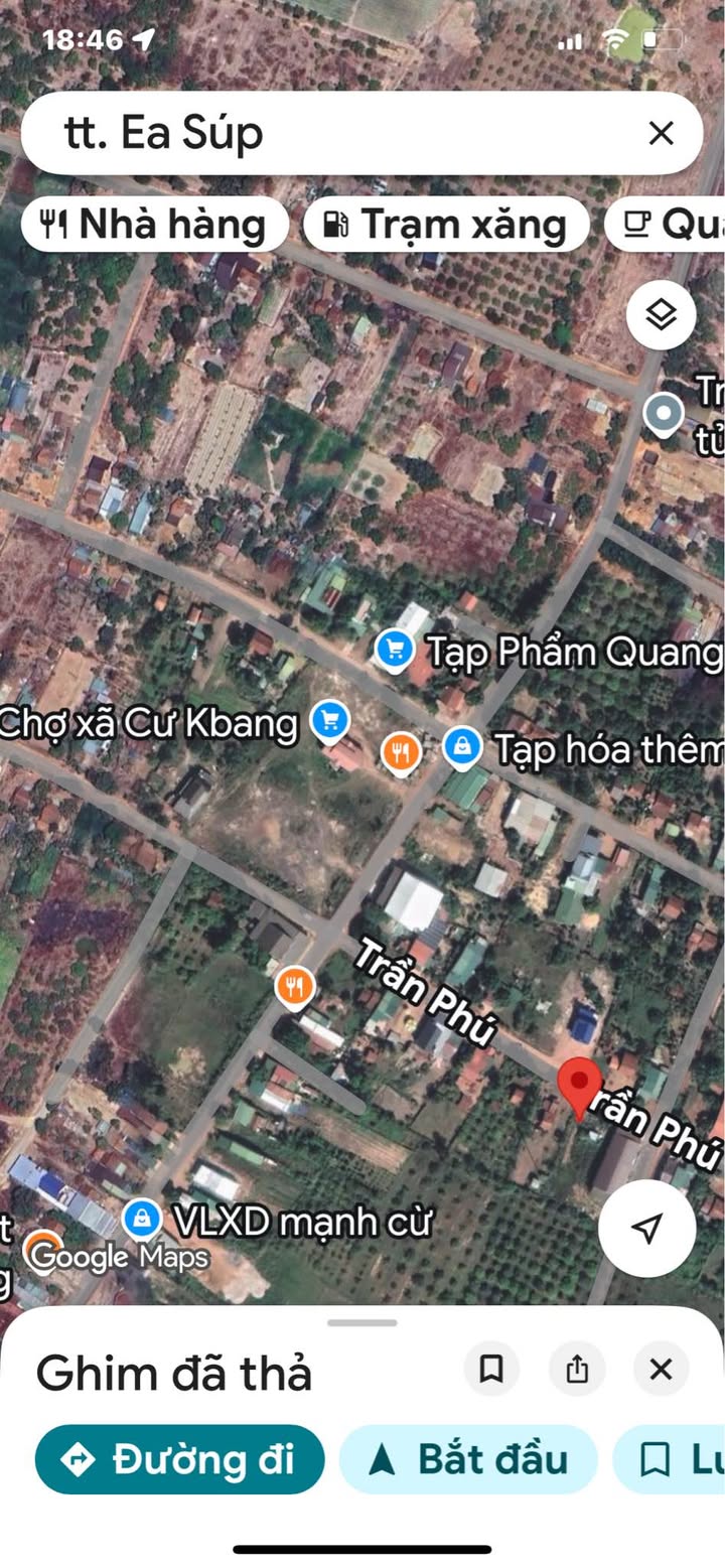 Đất thổ cư mặt tiền đường Trần Phú, xã Cư KBang 550m² - Giá chỉ 550 triệu!