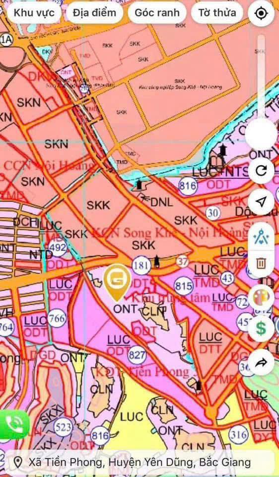 Đất thổ cư Tiền Phong, Bắc Giang 95m² giá 1 tỷ - Sổ hồng riêng, kinh doanh tốt!