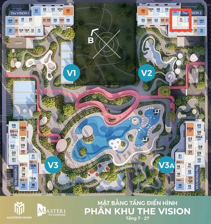 Căn hộ Masteri Eralandmark Đan Phượng 47.7m² giá 3.39 tỷ - Ngắm pháo hoa tuyệt đẹp!