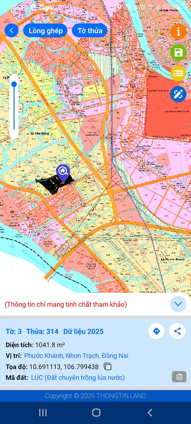 Đất lúa 1040m² Xã Phước Khánh - Giá chỉ 1.95 tỷ, cơ hội đầu tư hấp dẫn!