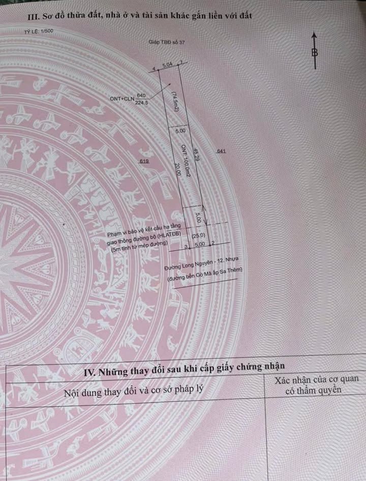 Đất nền Long Nguyên 225m² giá 6 tỷ - Chính chủ, sổ hồng đầy đủ!