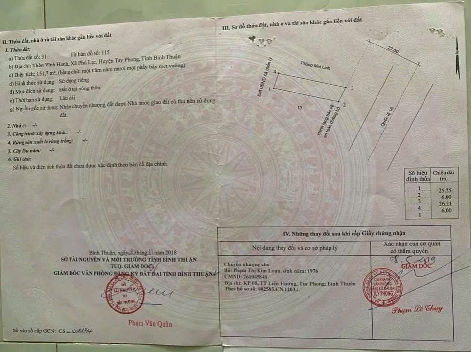 Đất thổ cư mặt tiền Quốc lộ 1A, 156m² giá 1.4 tỷ - Tiềm năng mở kho, tiệm