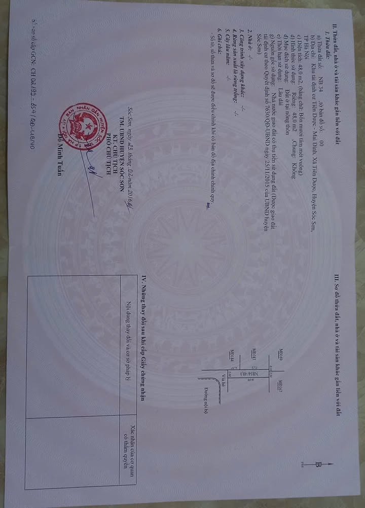 Đất TDC Tiên Dược, Sóc Sơn 48m² giá 3 tỷ - Đầu tư sinh lời ngay!