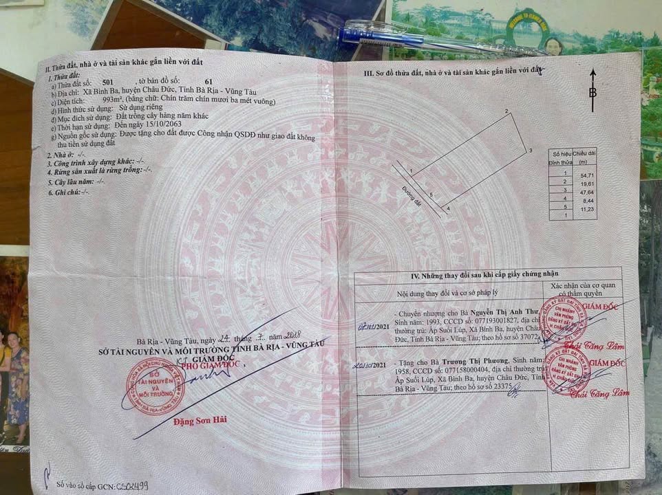 Đất nền 1xào 1900m² tại Bình Ba, Châu Đức - Giá chỉ 850 triệu, thương lượng nhẹ!