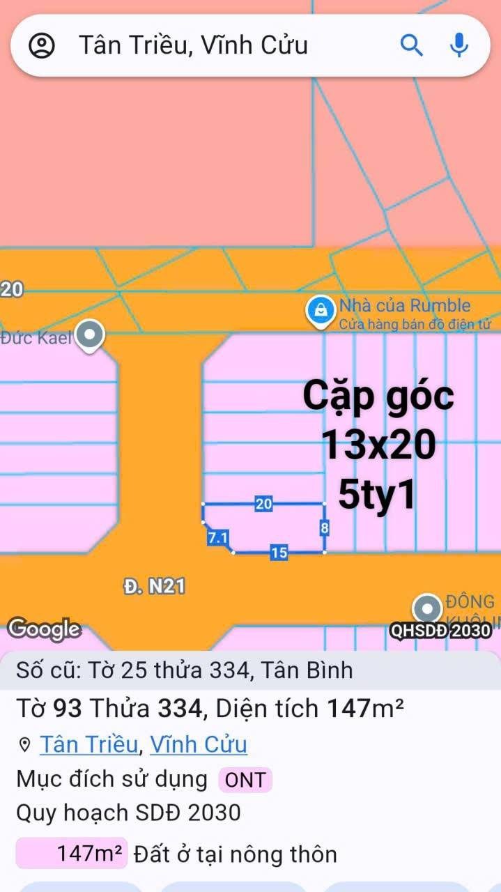 Đất nền khu dân cư Lavender Đồng Nai 260m² giá 5.1 tỷ - Sổ riêng thổ cư chính chủ!