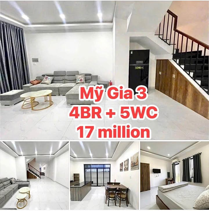 Căn hộ Mỹ Gia 3, Nha Trang 4PN giá chỉ 17 triệu/tháng - Full nội thất hiện đại!