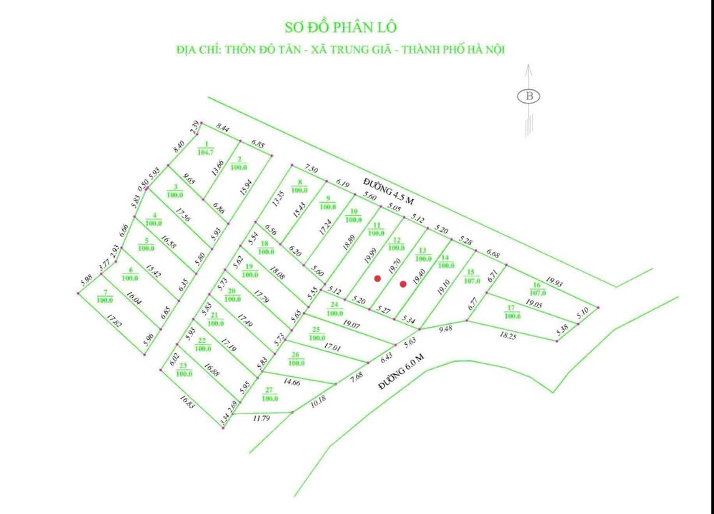Đất nền phân lô Đô Tân, Trung Giã, 100m² giá chỉ 7xx triệu - Cơ hội đầu tư không thể bỏ lỡ!