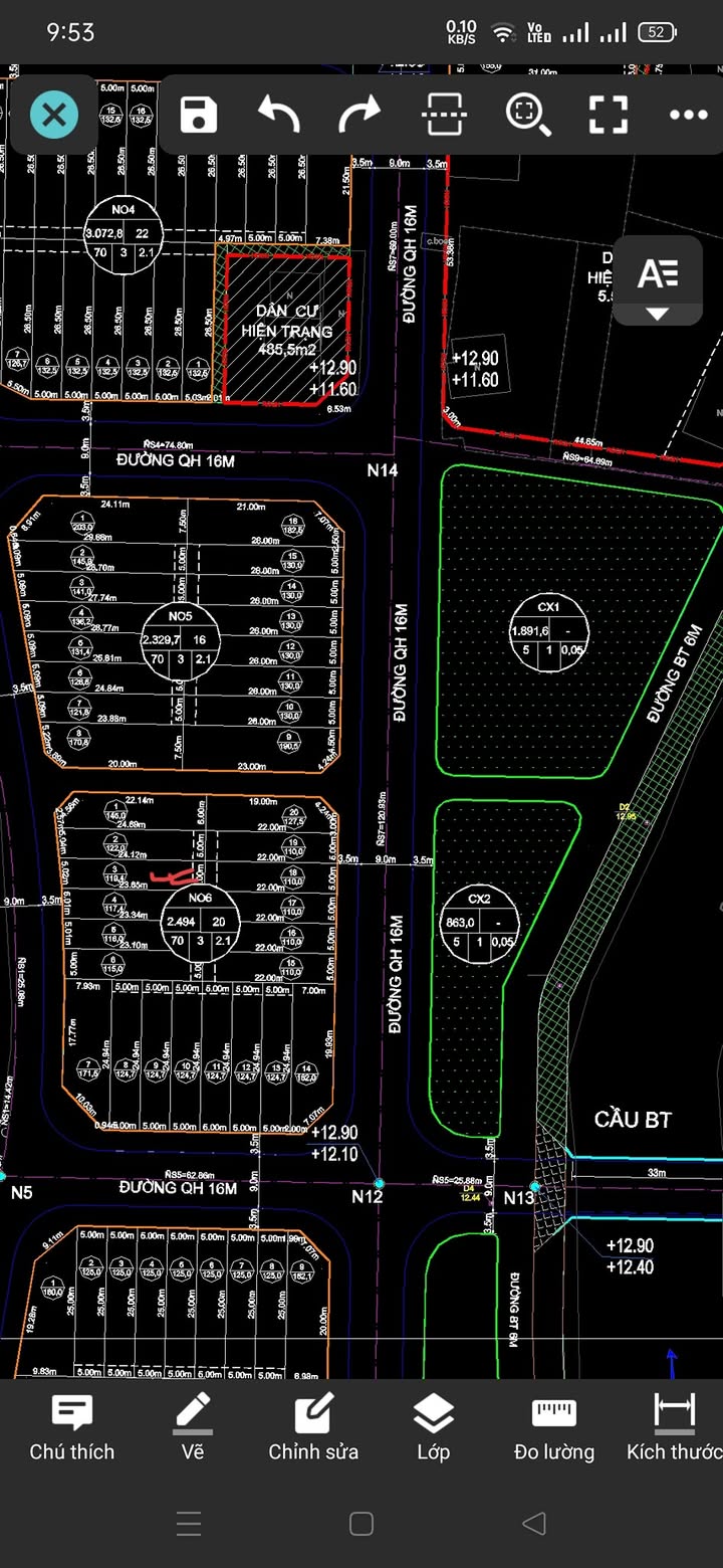 Đất mặt tiền đường chính Khu Đông Bình, 122m², giá 8xx triệu - Cơ hội đầu tư tuyệt vời!