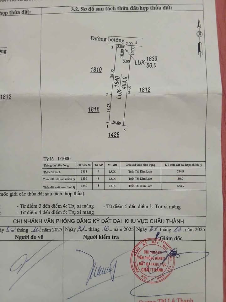 Đất nền ấp 4, Thị trấn Châu Thành, 540m² giá chỉ 750 triệu - Cơ hội đầu tư hấp dẫn!