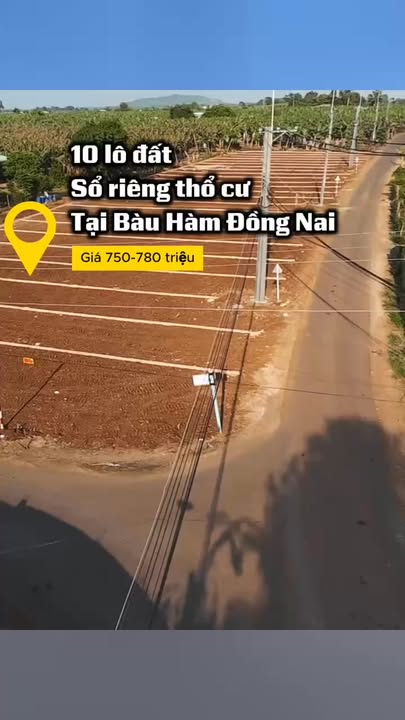 Đất nền Bàu Hàm – Đồng Nai 166m² giá 750 triệu - Sổ riêng thổ cư!