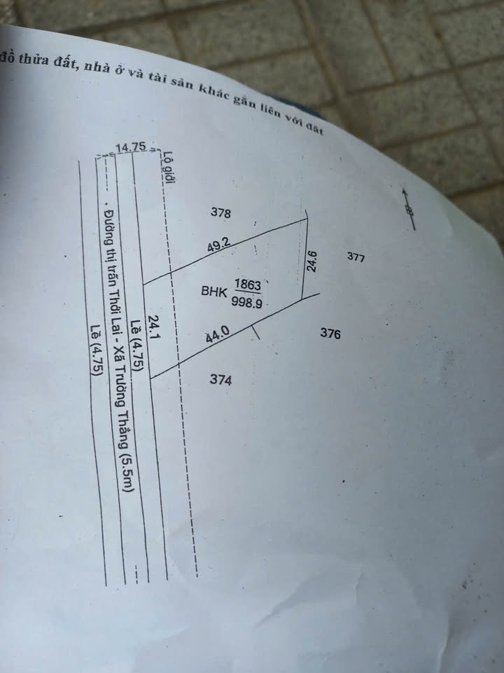 Đất nền Xã Thới Tân 831m² giá 2 tỷ - Sổ đỏ chính chủ, gần chợ và lộ lớn!