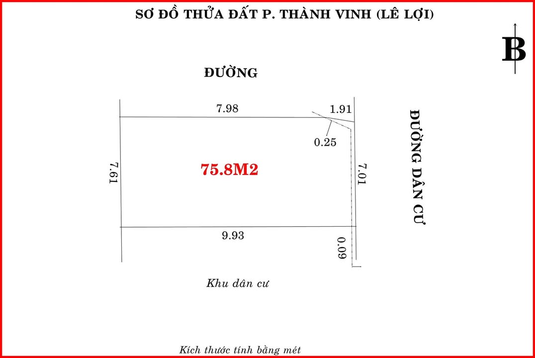 Nhà cấp 4 Lê Lợi, TP Vinh 75m² giá 2.x tỷ - Vị trí vàng trung tâm!