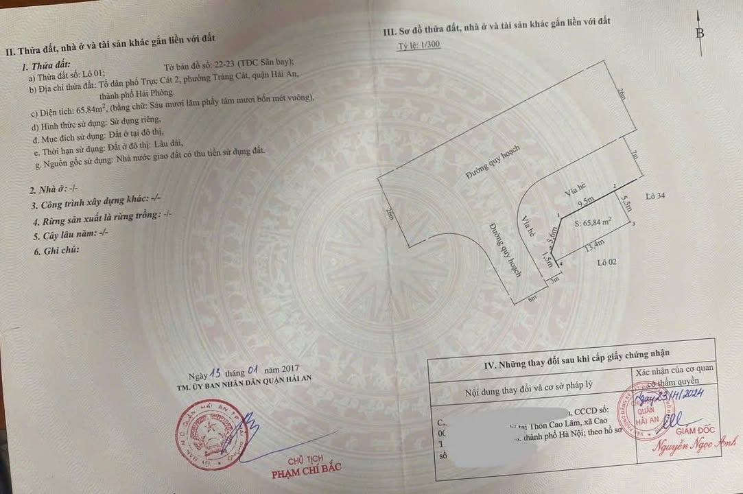 Đất nền TDC Tràng Cát Hải An 66m² giá 4.2 tỷ - Đầu tư sinh lời ngay!