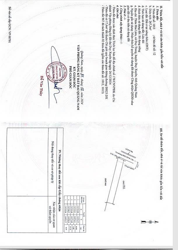 Đất ở mặt tiền đường DH23 Duy Xuyên 2700m² giá thỏa thuận - Cơ hội đầu tư hấp dẫn!