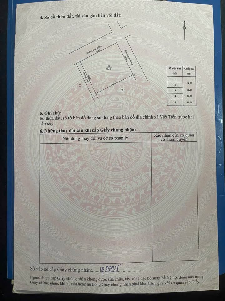 Lô đất 2 mặt tiền tại VSIP, Nghi Phú, 224m² - Cơ hội đầu tư không thể bỏ lỡ!